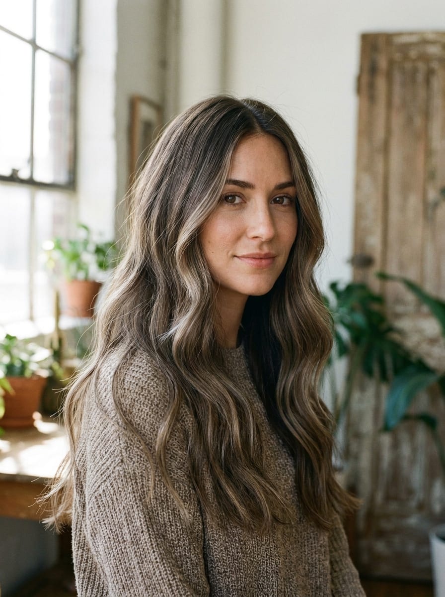 Mushroom Bronde Balayage - Balayage braune Haare